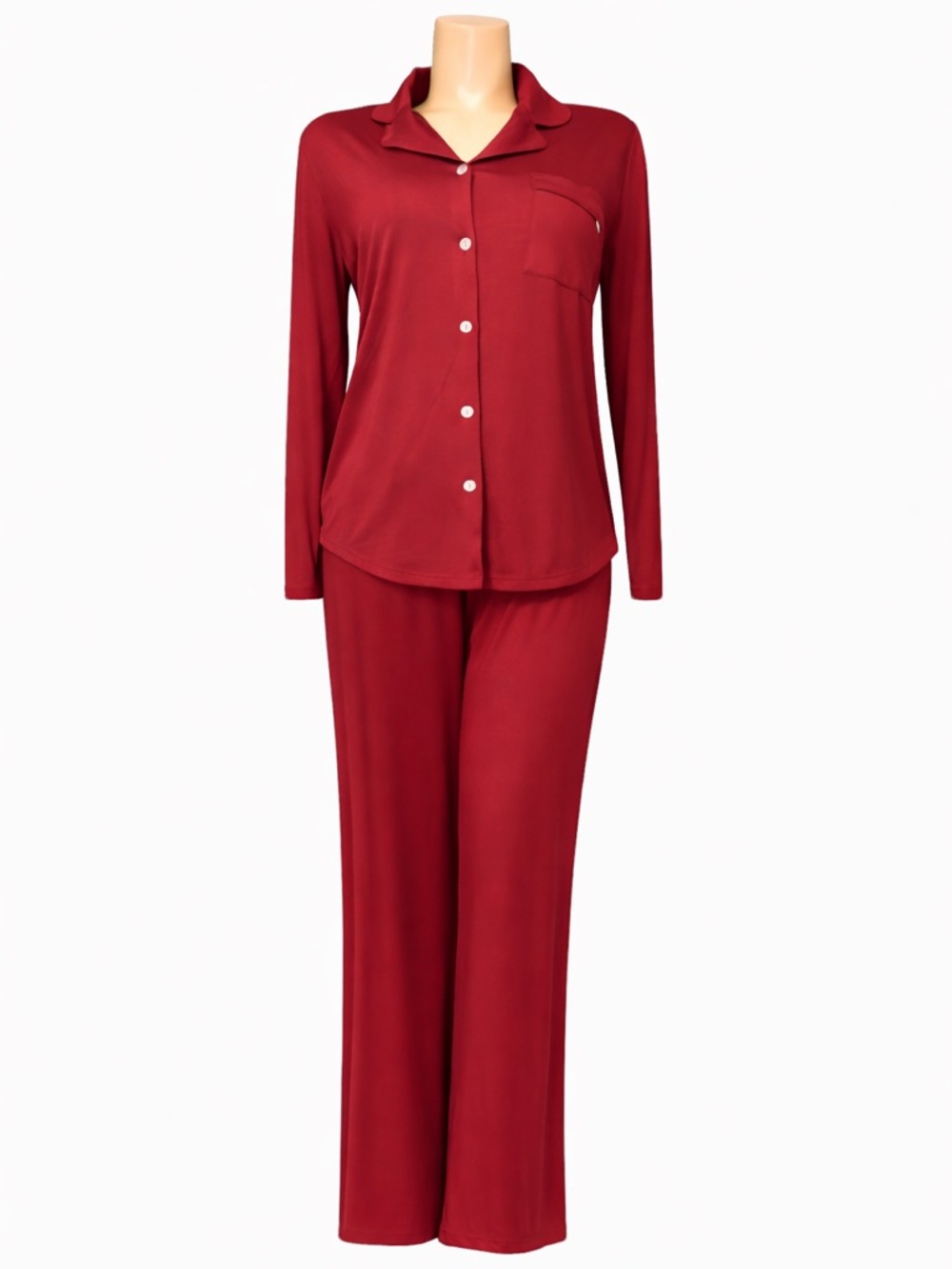 Hush “Iced” Bamboo Pajama Set Burgundy | Size S | NWT Soft Luxury Sleepwear